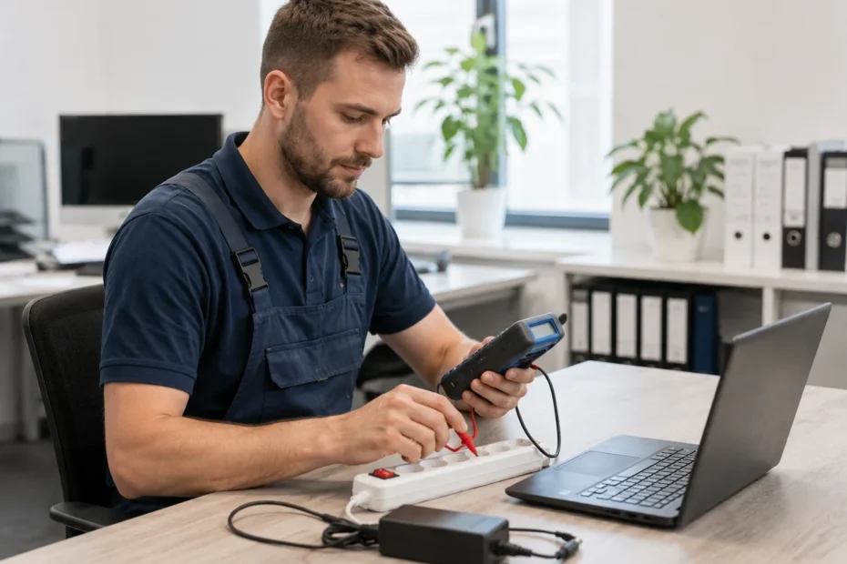 DGUV V3 Prüfung elektrischer Betriebsmittel im Büro – energietec connect GmbH Geretsried